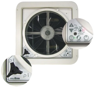 Maxxair Maxxfan Plus Roof Vent Fan With Remote Control (350 x 350mm) SMOKE