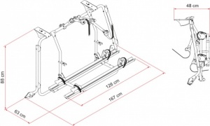 Fiamma Carry-Bike Cycle Rack VW T5 Pro Tailgate