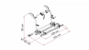 Fiamma Carry-Bike Cycle Rack VW T6 Pro Deep Black