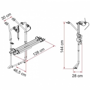 Fiamma Carry Bike Cycle Rack for VW T5 / T6 Twin Door