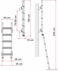 Fiamma Deluxe 5D External Folding Ladder