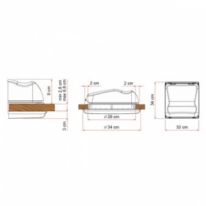 Fiamma Vent 28 F Rooflight White (WHITE INNER)