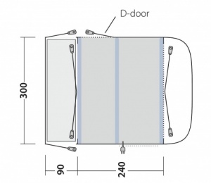 Outwell Newburg 240 AIR Tall Drive Away Campervan Awning