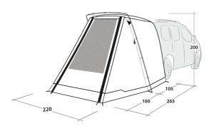 Outwell Sandcrest S Poled Tailgate Vehicle Fixed Awning