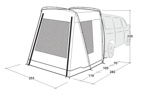 Outwell Dunecrest L Tailgate Drive Away Campervan Awning