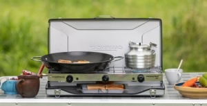 Campingaz Camping Chef CV Folding Double Burner & Grill Stove