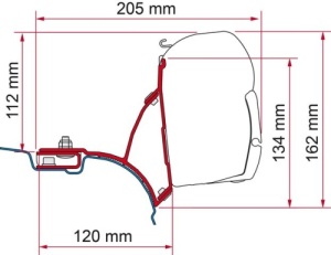 Fiamma F45 Awning Adapter Kit - VW T5 & T6 Transporter Multivan