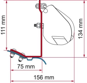 Fiamma F35 Awning Adapter Kit - Mercedes Vito Before 2004