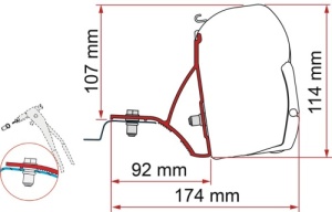 Fiamma F45 Awning Adapter Kit - Trafic / Vivaro After 2015