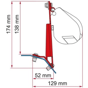 Fiamma F45 / F35 Adapter Kit Ford Custom Lift Roof Deep Black