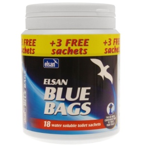 Elsan Blue Bags Toilet Sachets - 18 Plus 3 Extra Free