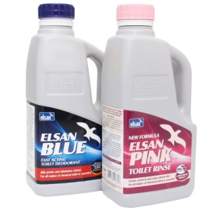 Elsan Toilet Chemical Fluid Twin Pack Blue & Pink (2 x 1 Litre)