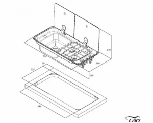 Can FL1402 - 2 Burner Combination Unit with Glass Lids