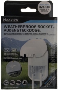 Maxview Twin F & Coaxial Weatherproof Socket