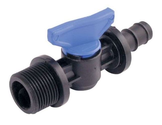 Hose Tail 20mm x Male 3/4'' BSP Plastic Ball Drain Valve Tap