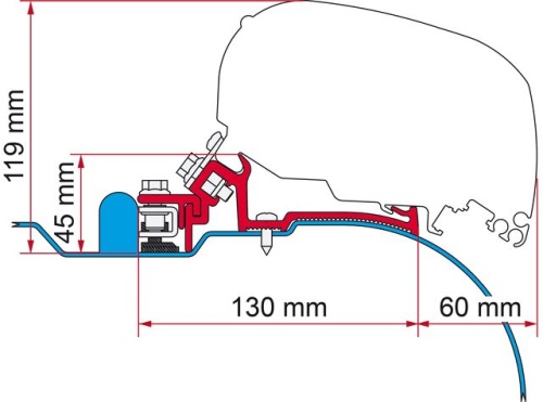 Fiamma F65 / F80 Adapter Kit - Iveco Daily H2