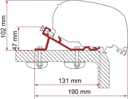 Fiamma F65 / F80 Adapter Kit - Kit Standard