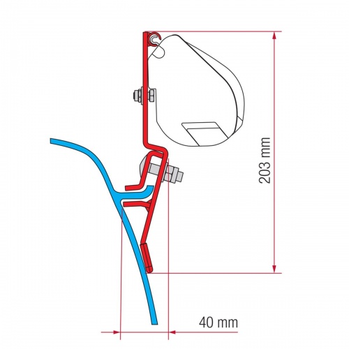 Fiamma F35 Awning Adapter Kit - VW T3 Lift Roof