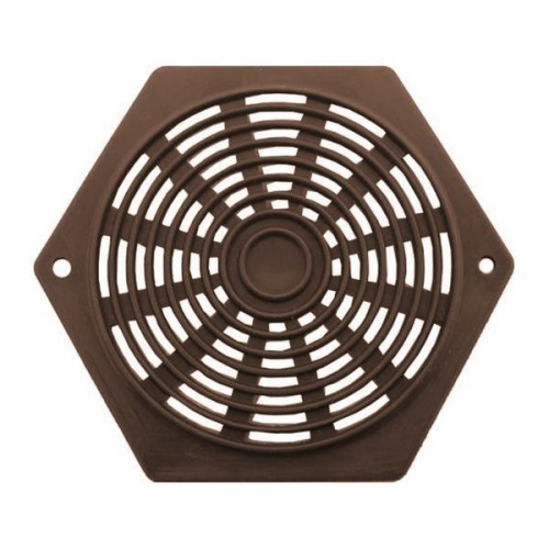 Hexagon Air Vent 2-5/8'' Brown