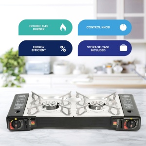 Leisurewize Double Burner Portable Gas Stove