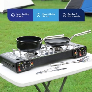 Leisurewize Double Burner Portable Gas Stove