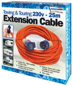 Leisurewize 25 Metre Mains Extension Lead Hook up Cable