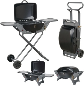 Crusader Portable Combo BBQ Trolley Gas Barbecue